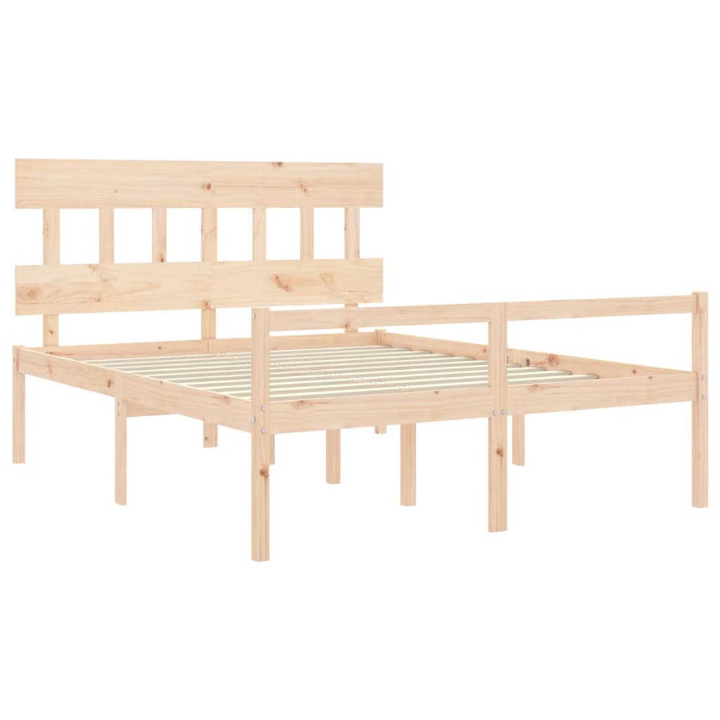Lit pour personne âgée sans matelas 160x200 cm bois massif