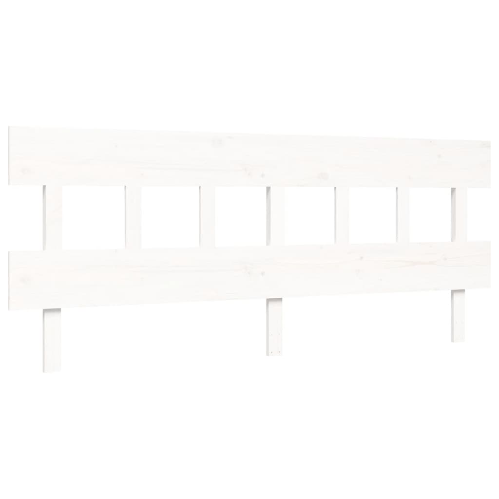Lit pour personne âgée sans matelas blanc 200x200cm bois massif - XIOS