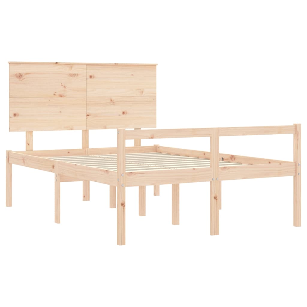 Lit pour personne âgée sans matelas 140x190 cm bois massif - XIOS