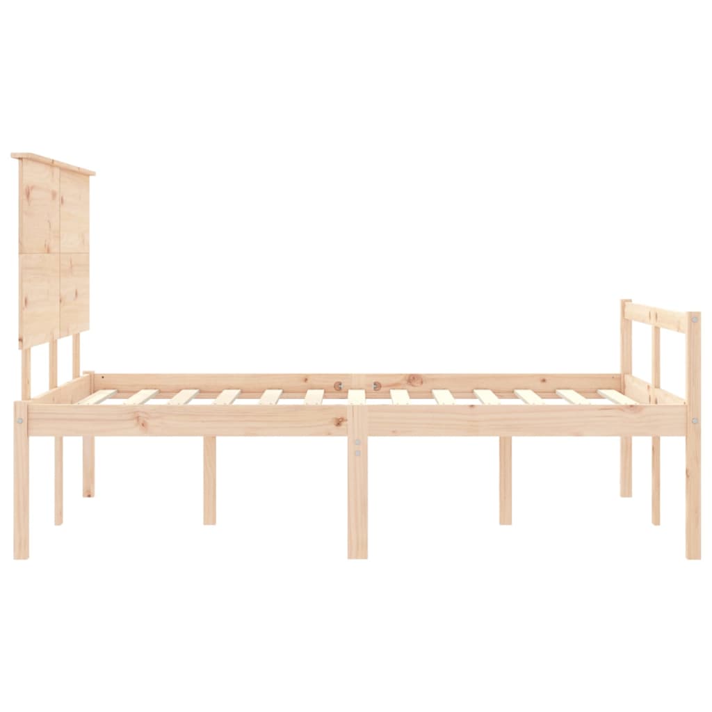 Lit pour personne âgée sans matelas 140x190 cm bois massif - XIOS