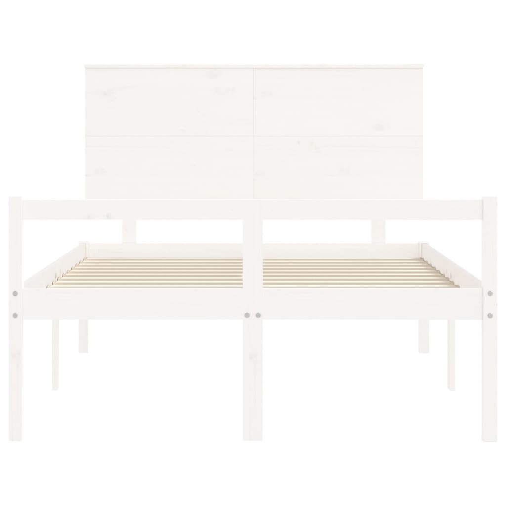 Lit pour personne âgée sans matelas blanc 120x200cm bois massif - XIOS