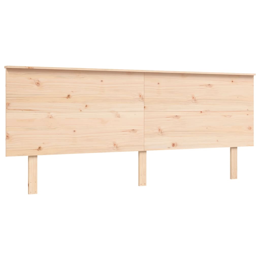 Lit pour personne âgée et tête de lit 200x200 cm bois massif - XIOS