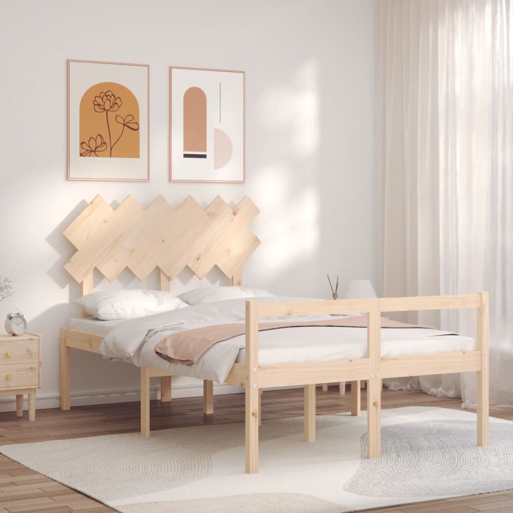 Lit pour personne âgée sans matelas 120x200 cm bois massif