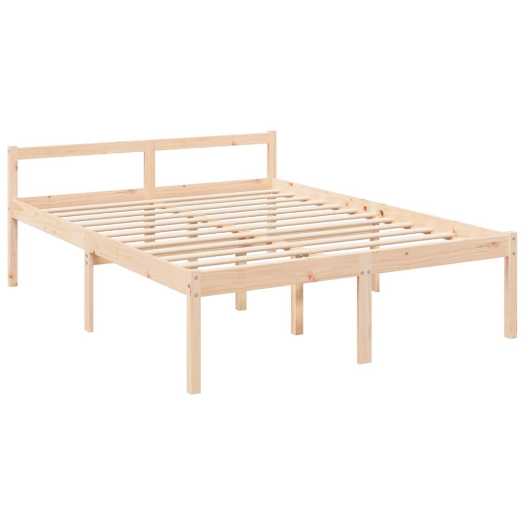 Lit pour personne âgée sans matelas 160x200 cm bois massif