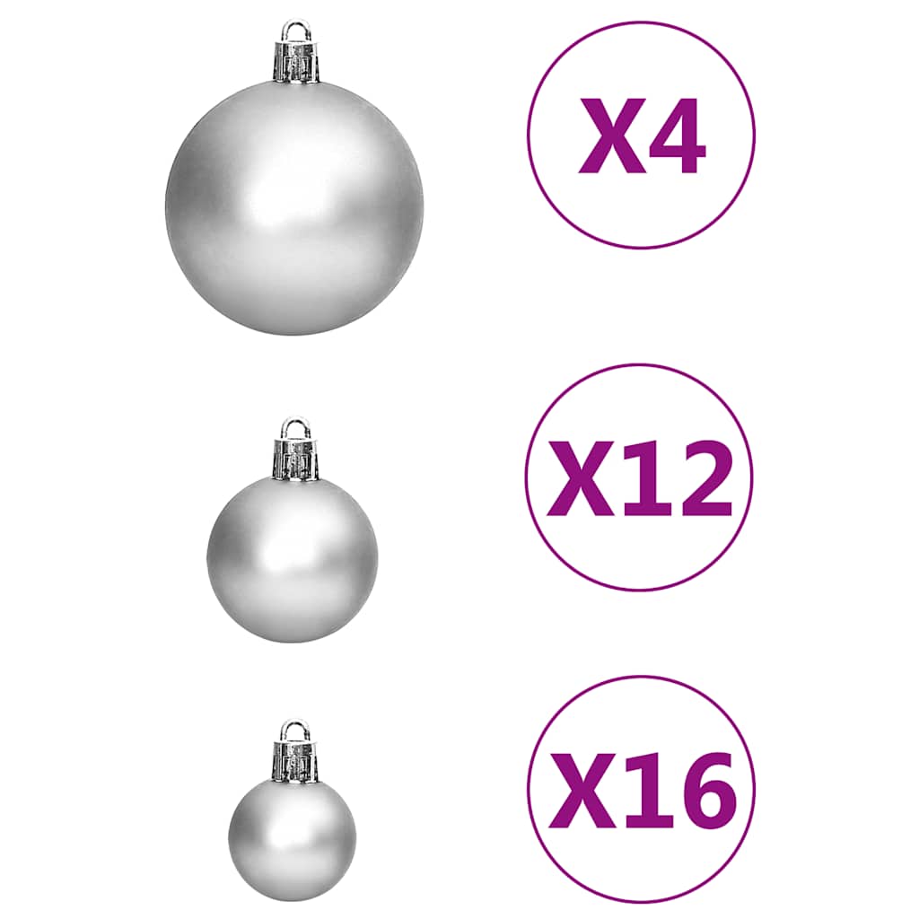Ensemble de boules de Noël 111 pièces argenté polystyrène - XIOS