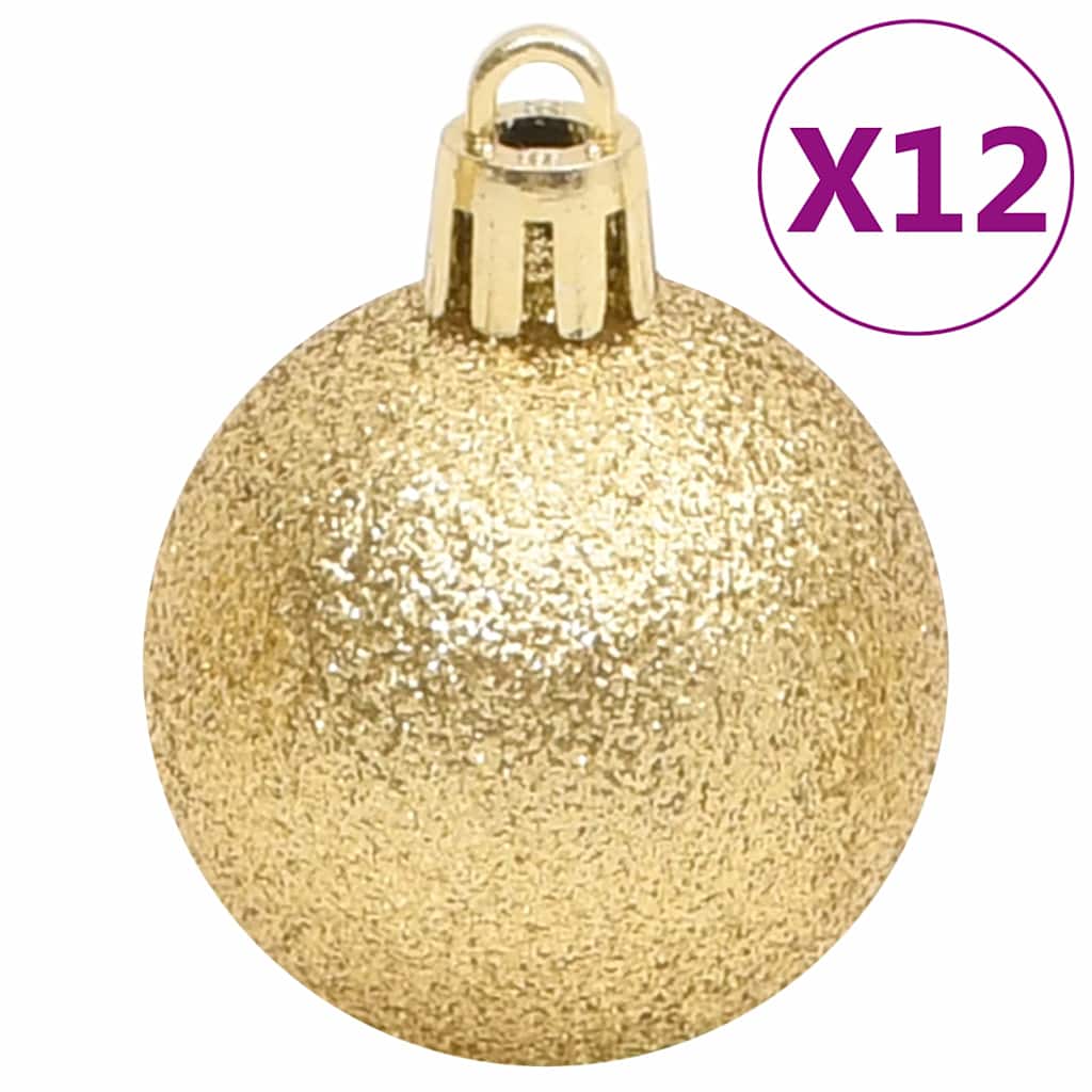 Ensemble de boules de Noël 112 pcs rouge vert doré polystyrène - XIOS