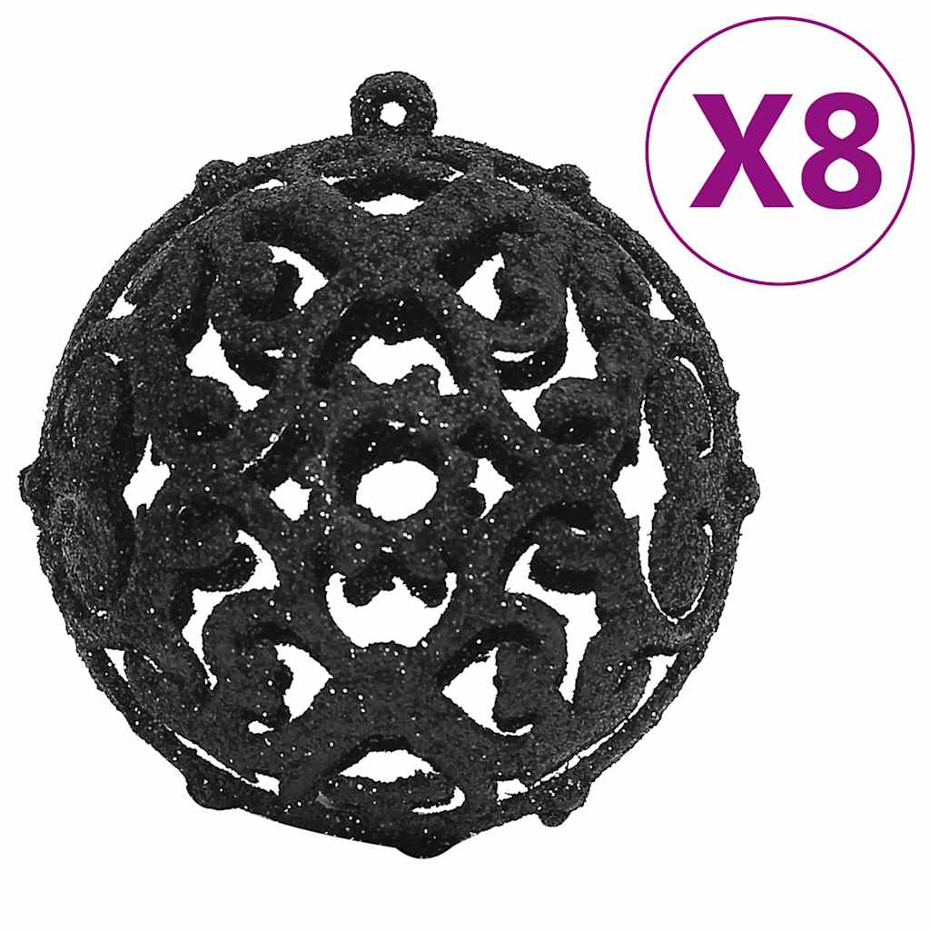Ensemble de boules de Noël 111 pièces noir polystyrène - XIOS