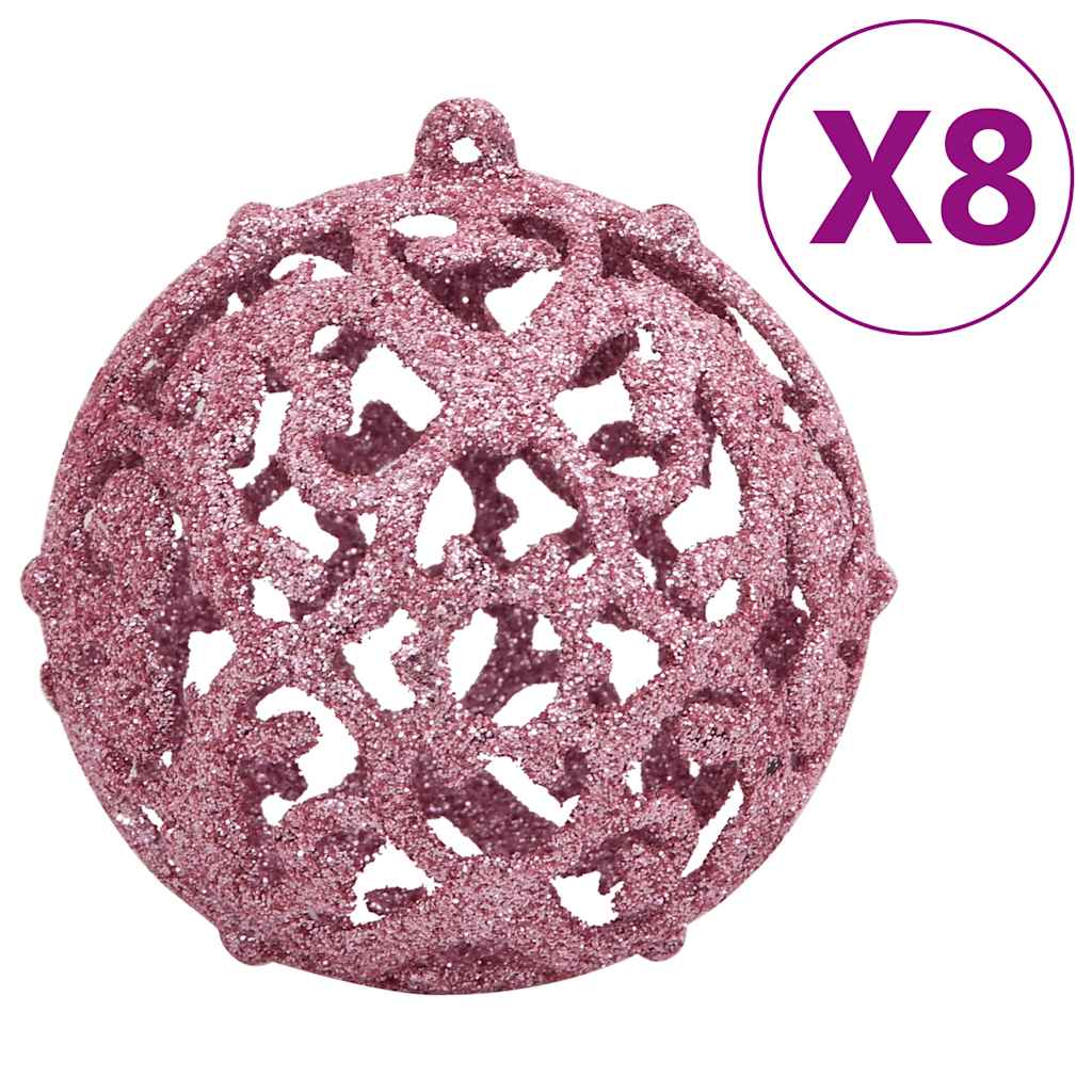 Ensemble de boules de Noël 111 pièces rose polystyrène - XIOS