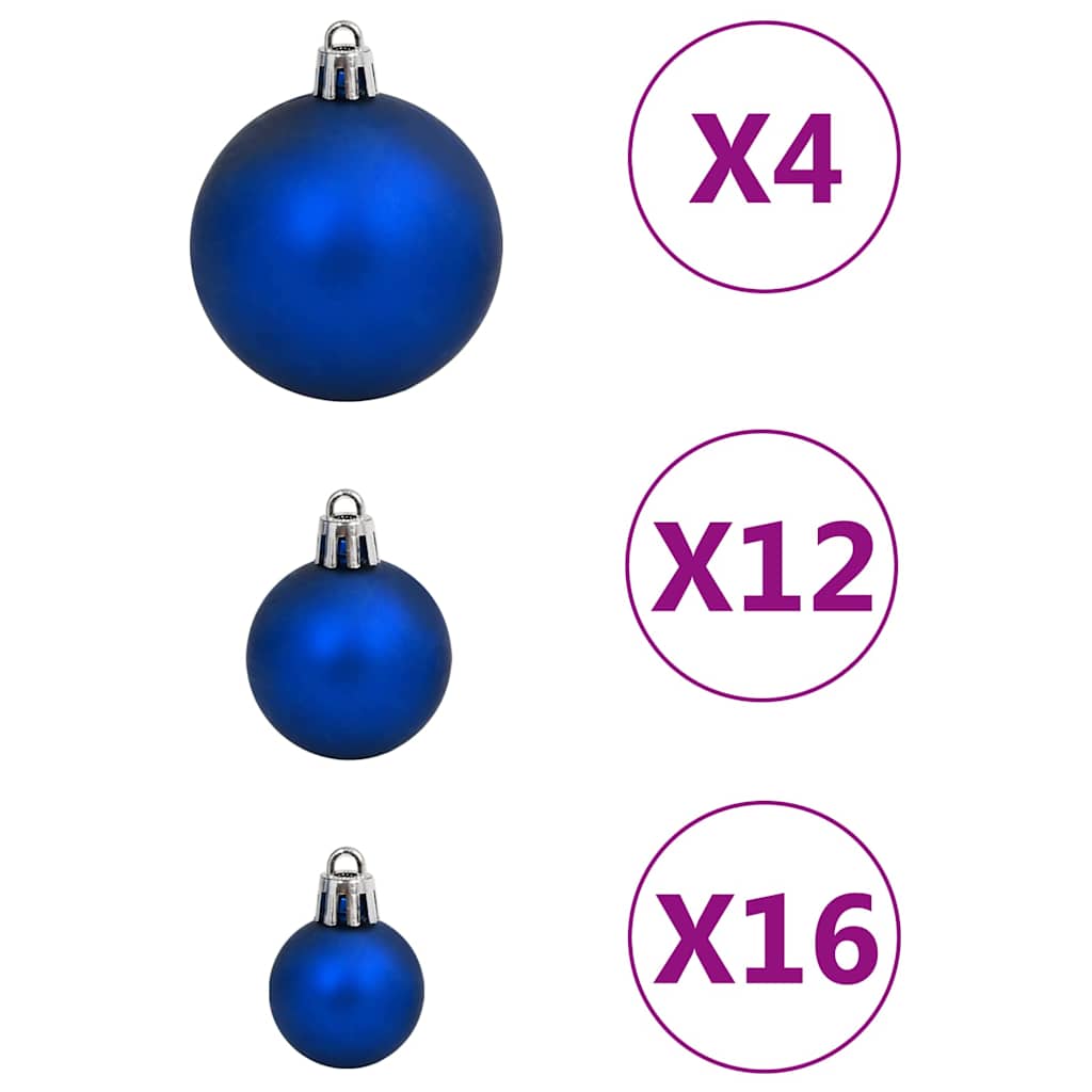 Ensemble de boules de Noël 111 pièces bleu polystyrène - XIOS