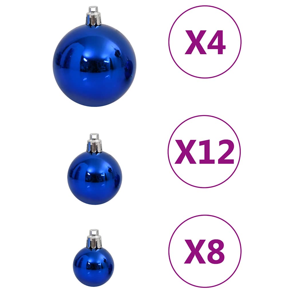 Ensemble de boules de Noël 111 pièces bleu polystyrène - XIOS