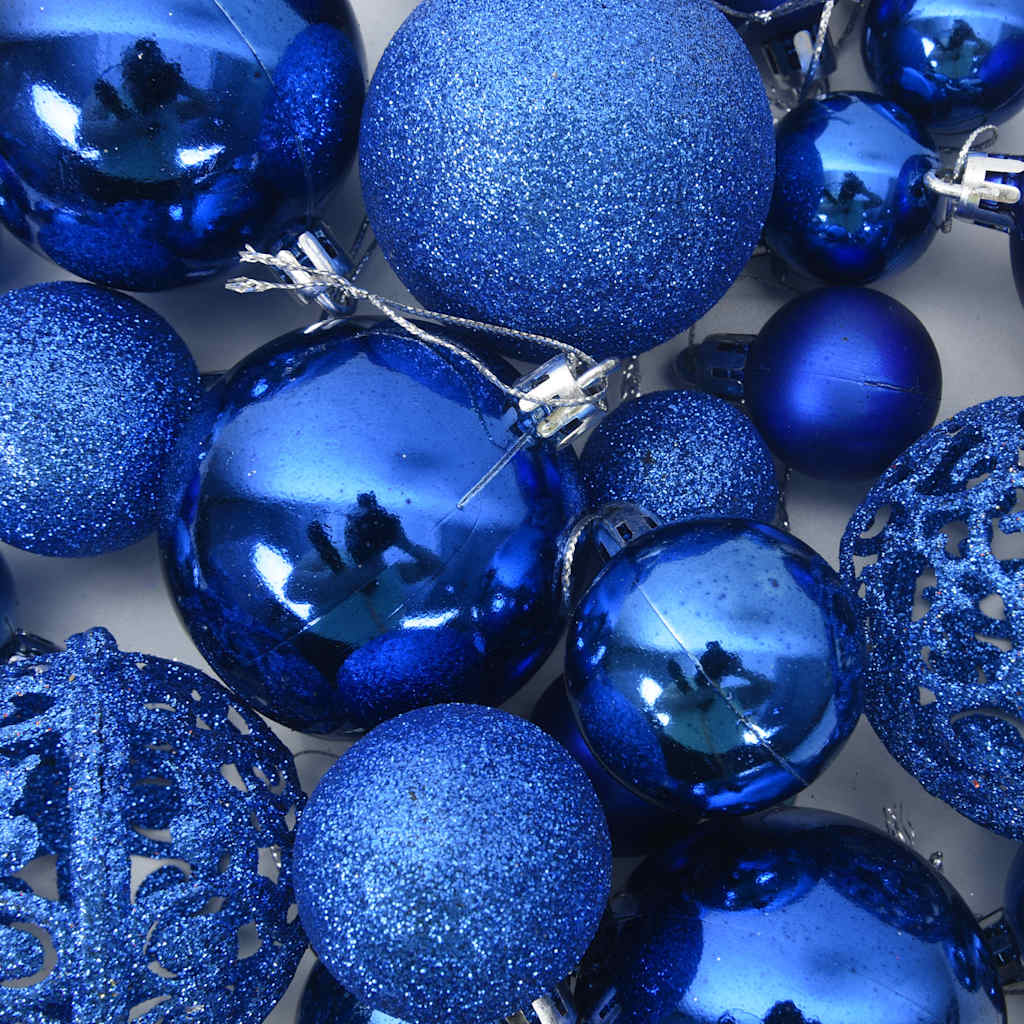 Ensemble de boules de Noël 111 pièces bleu polystyrène - XIOS