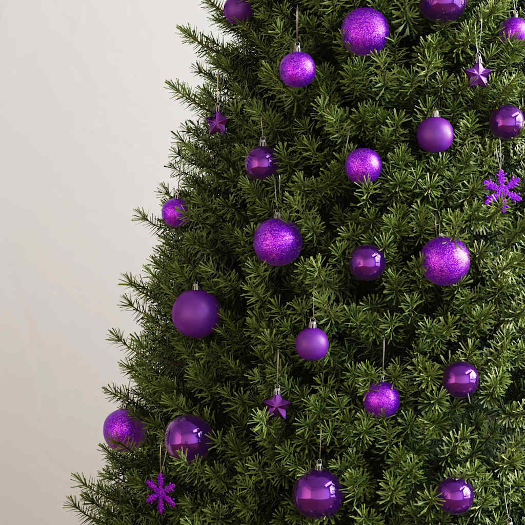 Ensemble de boules de Noël 111 pièces violet polystyrène - XIOS