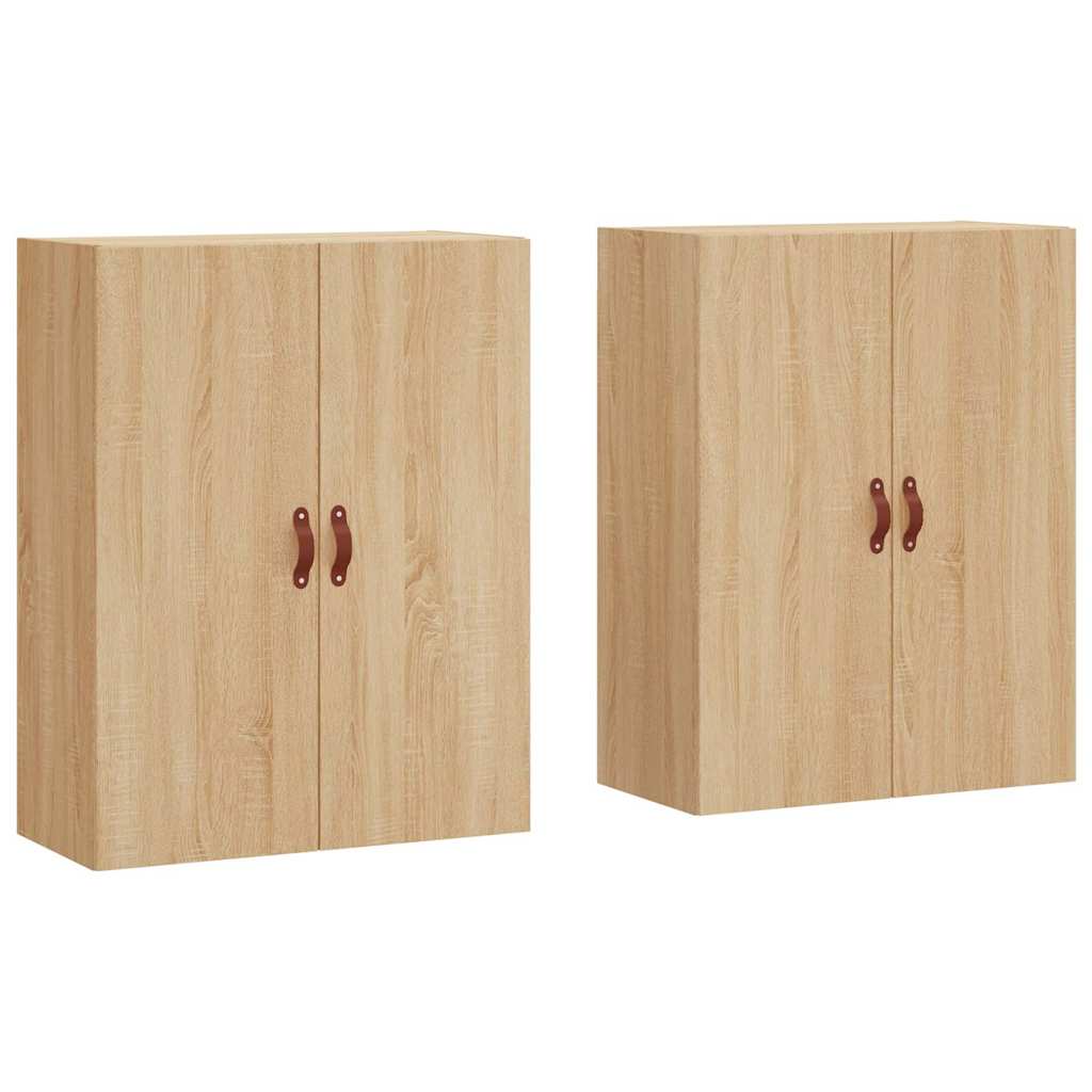 Armoires murales 2 pcs chêne sonoma 69,5x34x90 cm