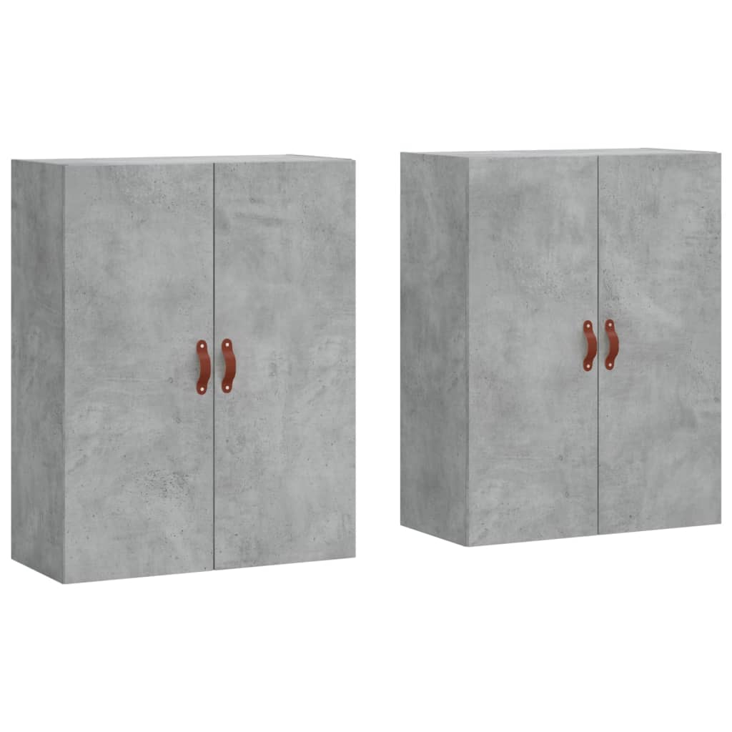Armoires murales 2 pcs gris béton 69,5x34x90 cm - XIOS