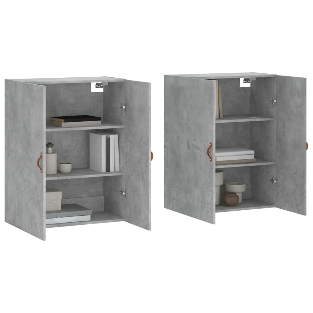 Armoires murales 2 pcs gris béton 69,5x34x90 cm - XIOS