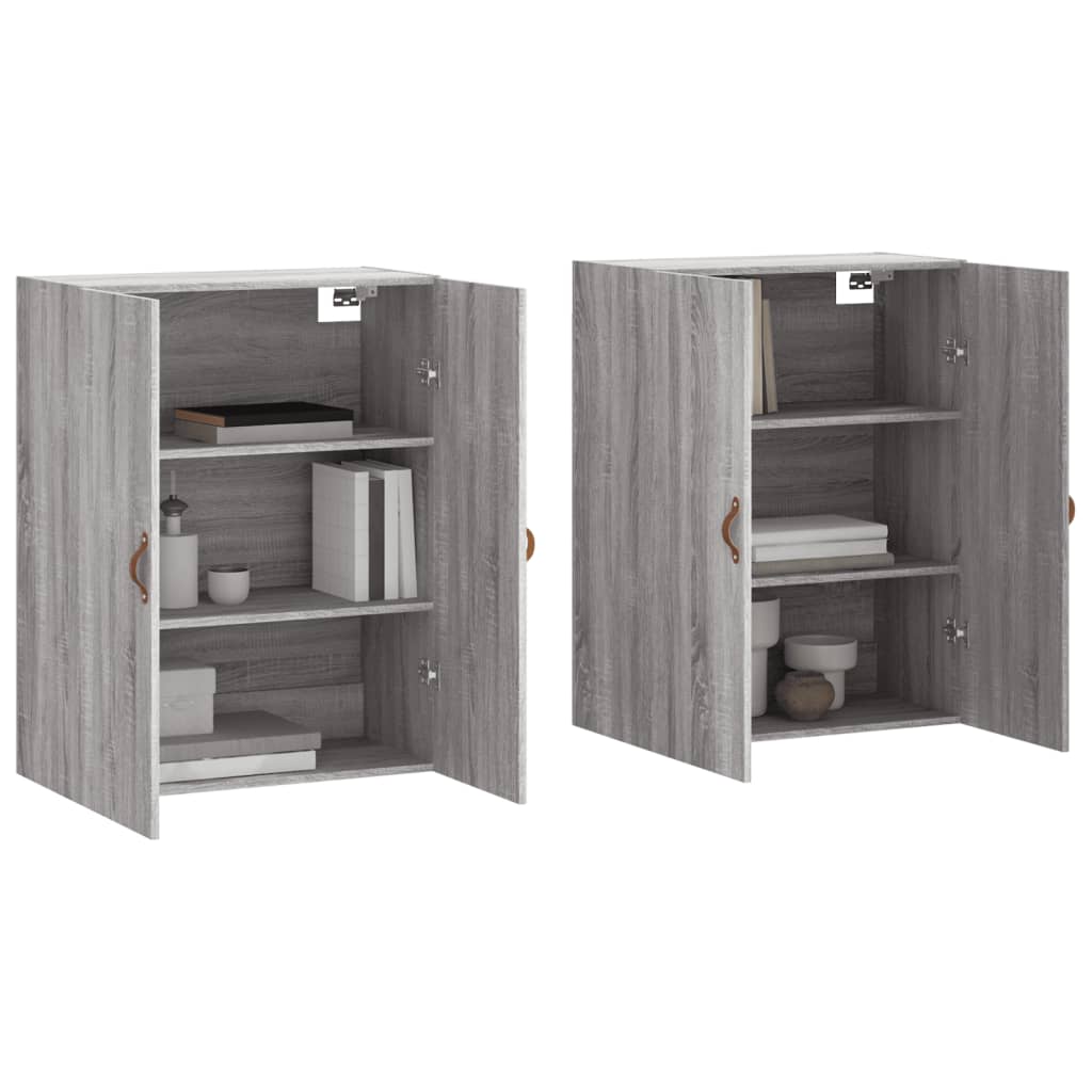 Armoires murales 2 pcs sonoma gris 69,5x34x90 cm - XIOS