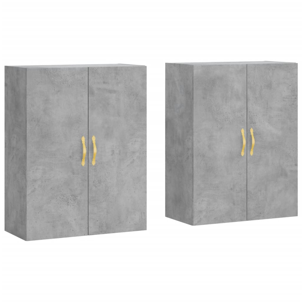Armoires murales 2 pcs gris béton 69,5x34x90 cm - XIOS