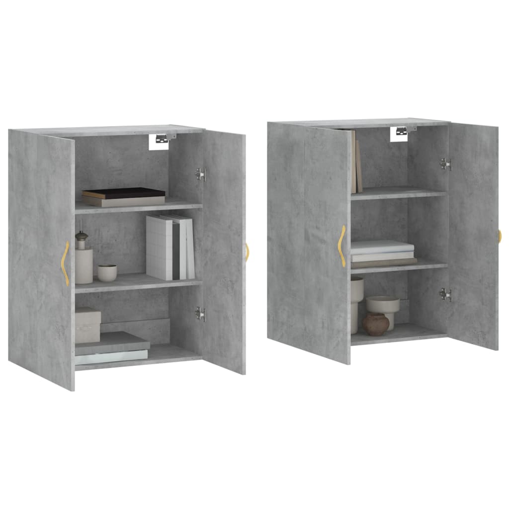 Armoires murales 2 pcs gris béton 69,5x34x90 cm - XIOS