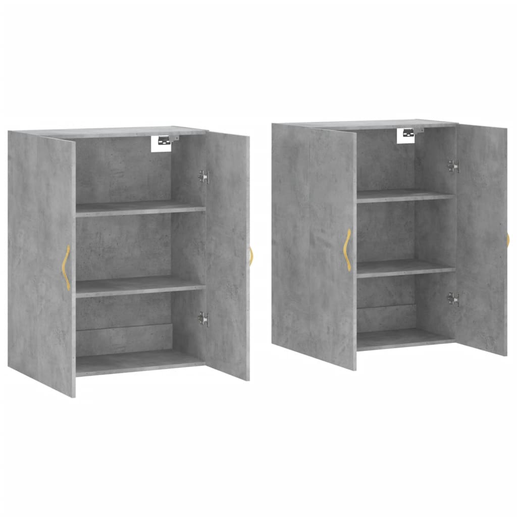 Armoires murales 2 pcs gris béton 69,5x34x90 cm - XIOS