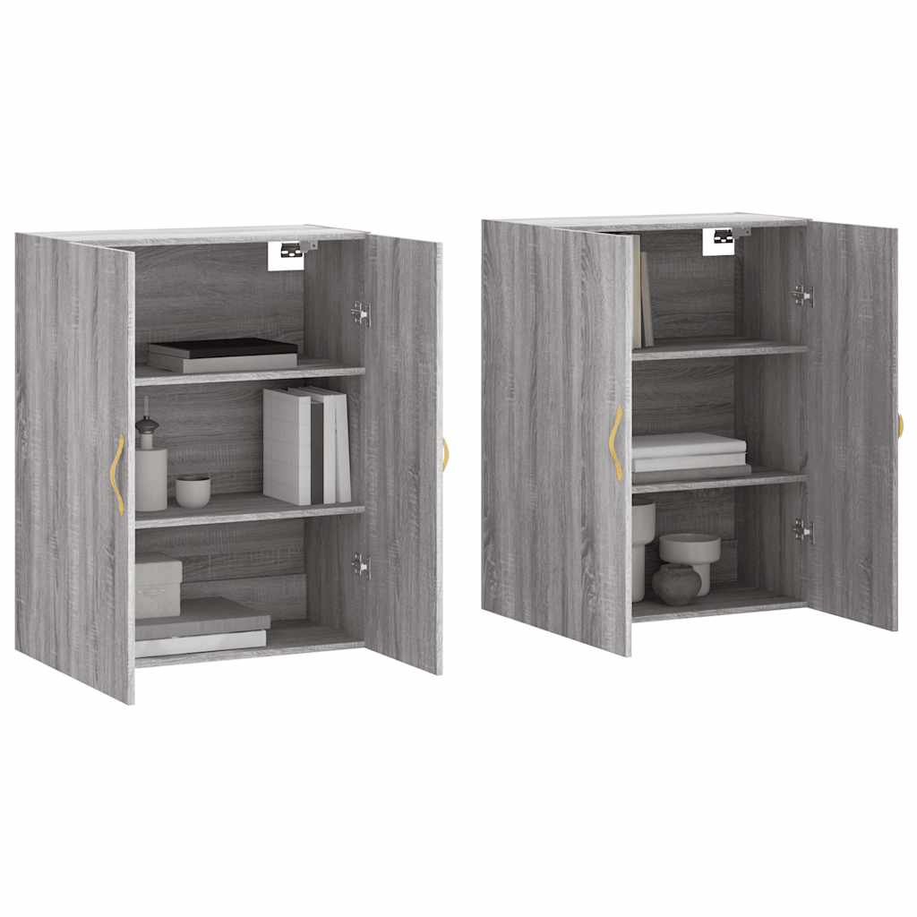 Armoires murales 2 pcs sonoma gris 69,5x34x90 cm - XIOS