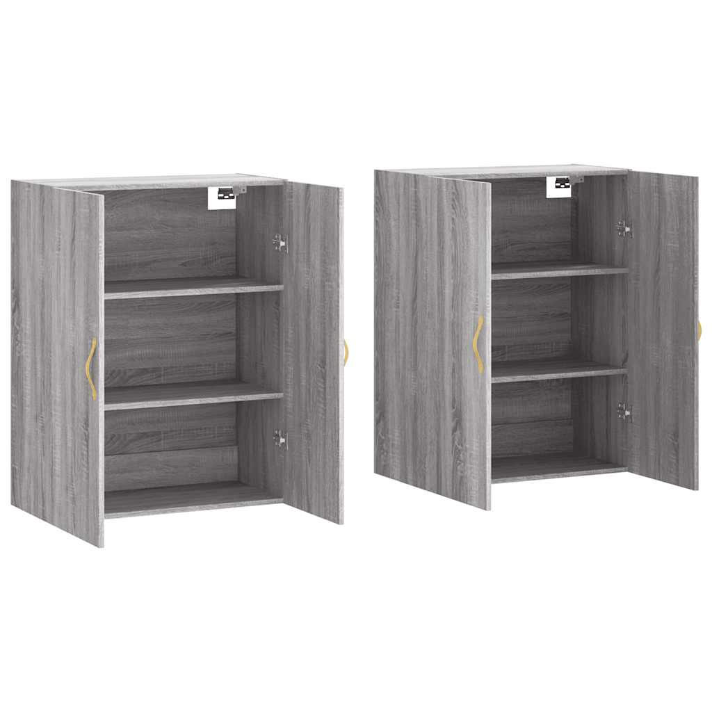 Armoires murales 2 pcs sonoma gris 69,5x34x90 cm - XIOS