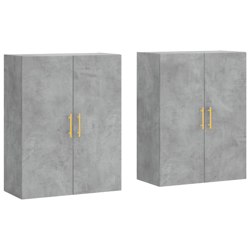 Armoires murales 2 pcs gris béton 69,5x34x90 cm - XIOS
