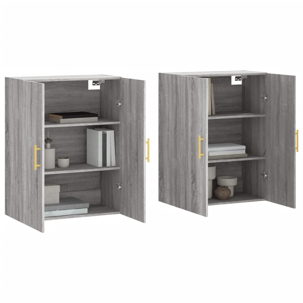 Armoires murales 2 pcs sonoma gris 69,5x34x90 cm - XIOS