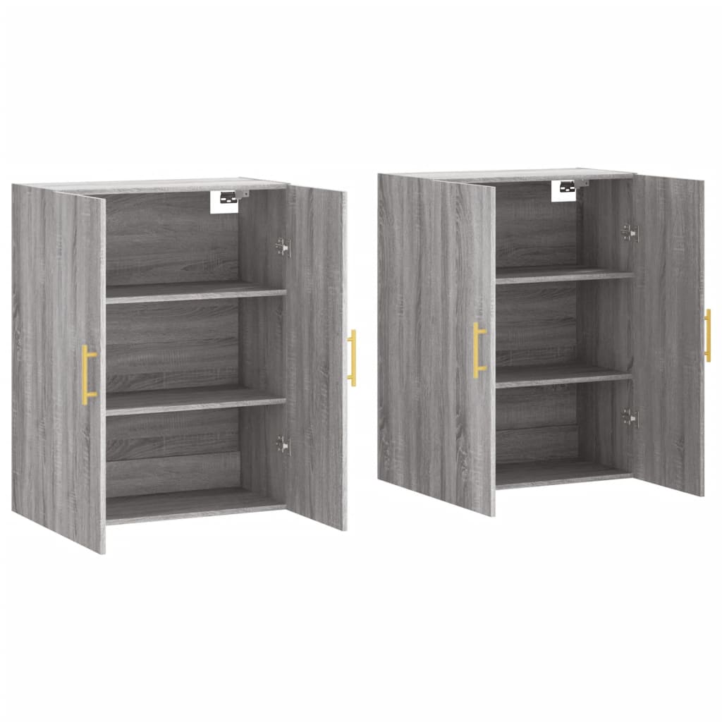 Armoires murales 2 pcs sonoma gris 69,5x34x90 cm - XIOS