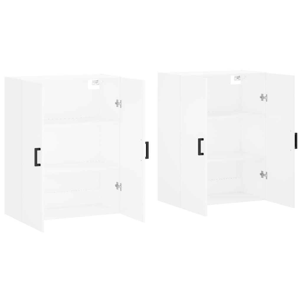 Armoires murales 2 pcs blanc 69,5x34x90 cm