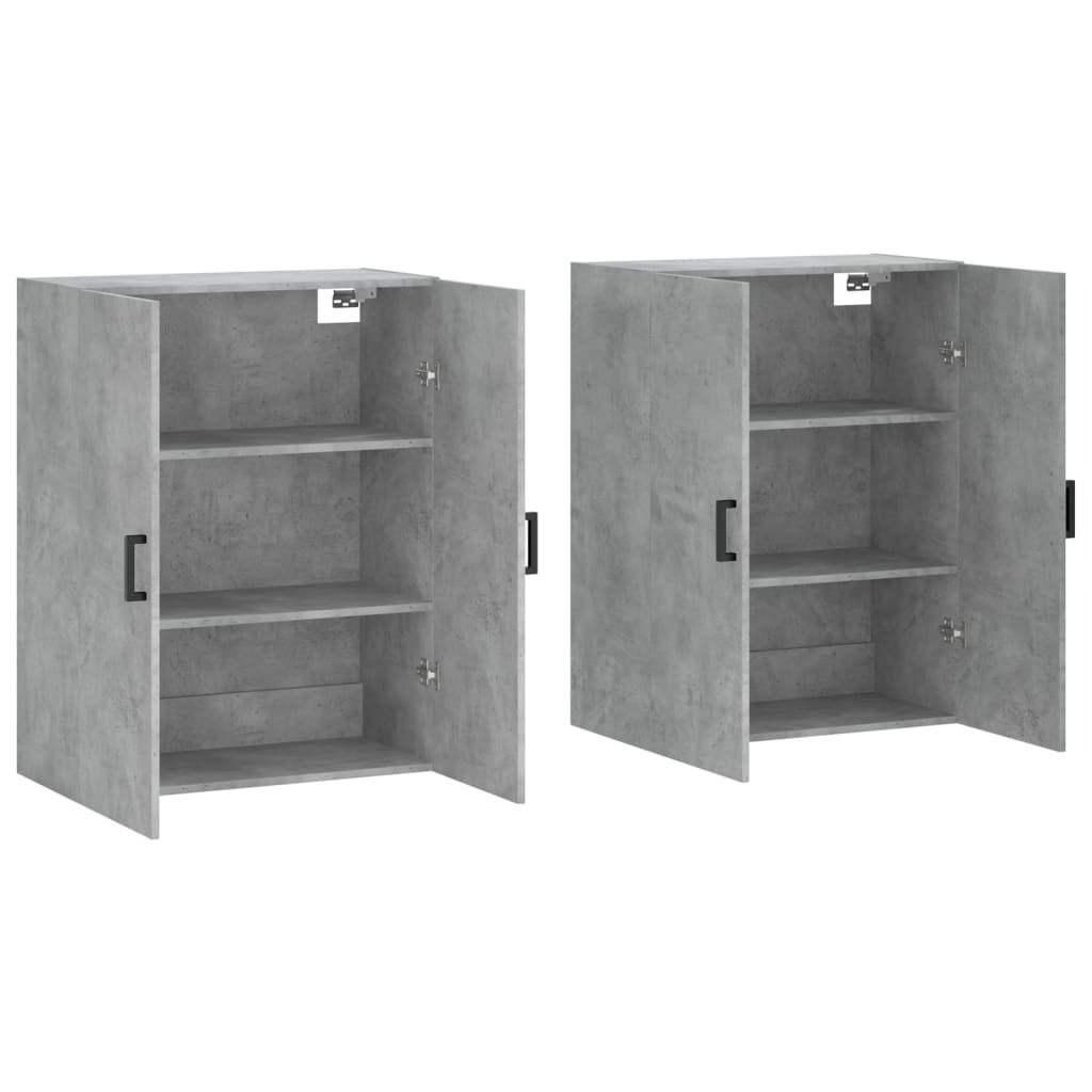 Armoires murales 2 pcs gris béton 69,5x34x90 cm - XIOS
