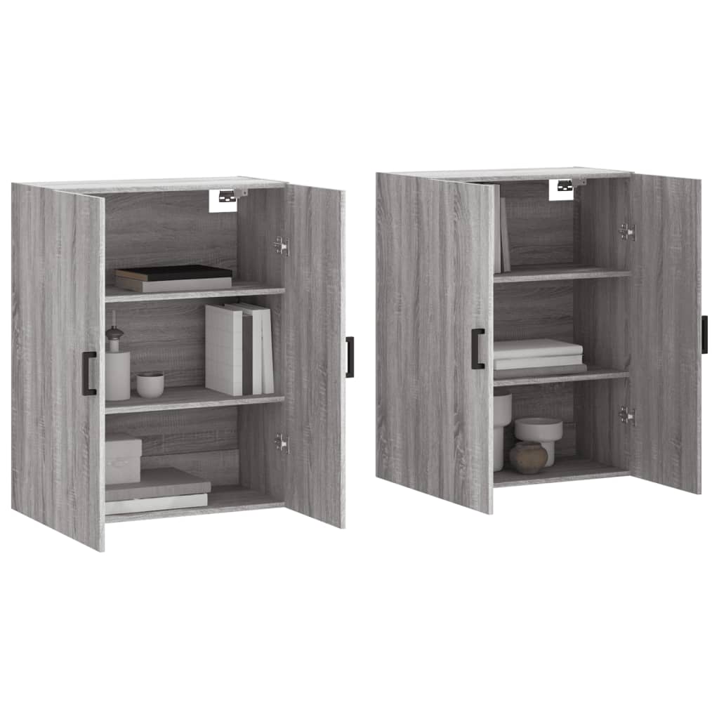 Armoires murales 2 pcs sonoma gris 69,5x34x90 cm - XIOS
