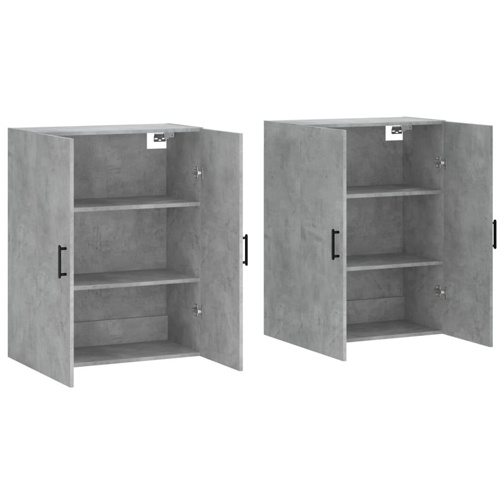Armoires murales 2 pcs gris béton 69,5x34x90 cm - XIOS