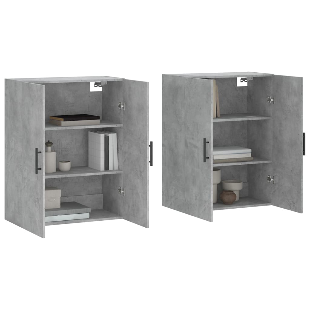 Armoires murales 2 pcs gris béton 69,5x34x90 cm - XIOS