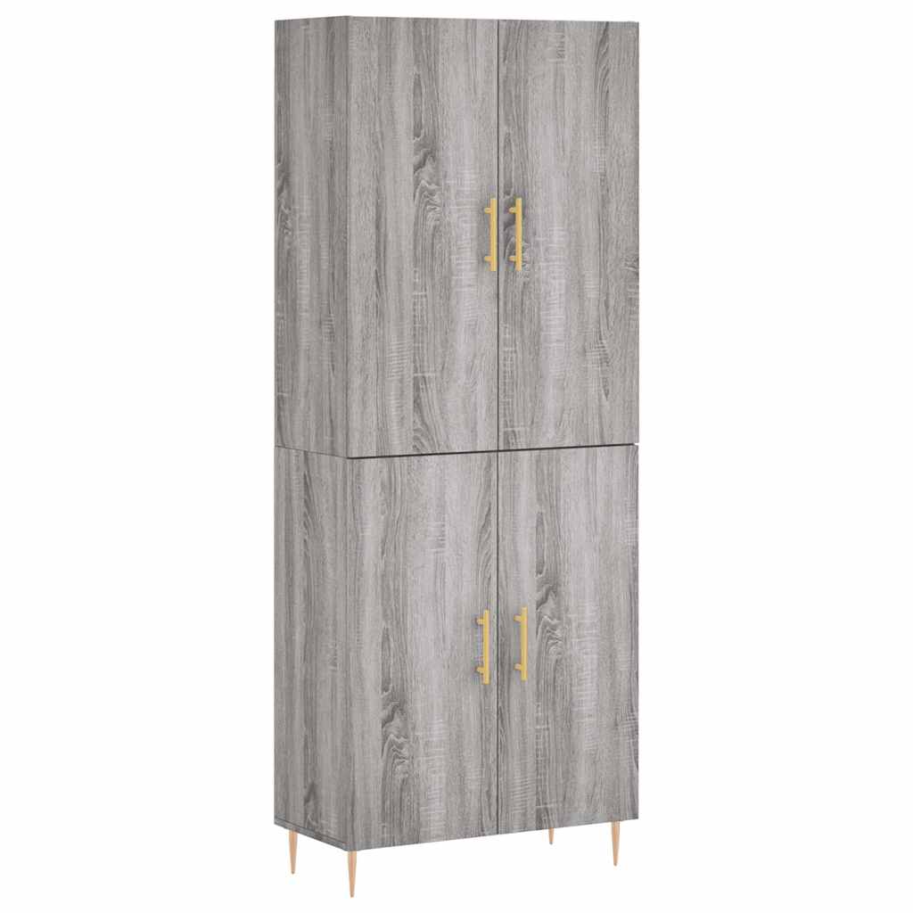 Buffet haut Sonoma gris 69,5x34x180 cm Bois d'ingénierie - XIOS