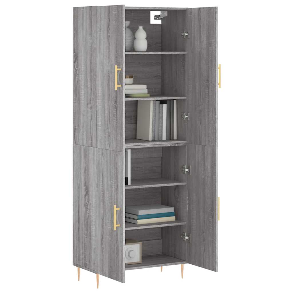 Buffet haut Sonoma gris 69,5x34x180 cm Bois d'ingénierie - XIOS