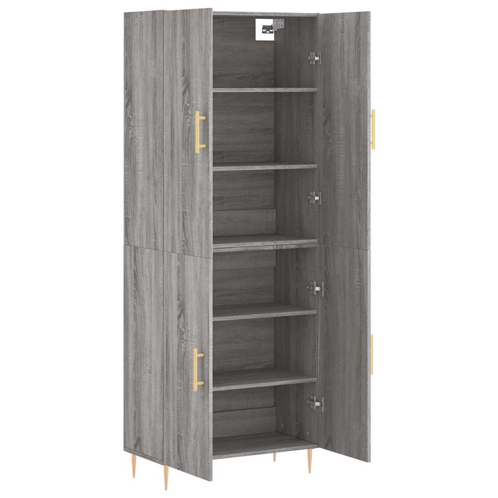 Buffet haut Sonoma gris 69,5x34x180 cm Bois d'ingénierie - XIOS