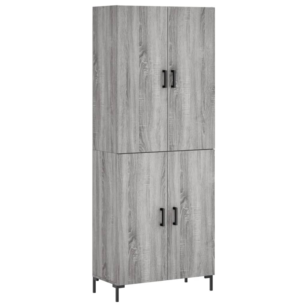 Buffet haut Sonoma gris 69,5x34x180 cm Bois d'ingénierie - XIOS