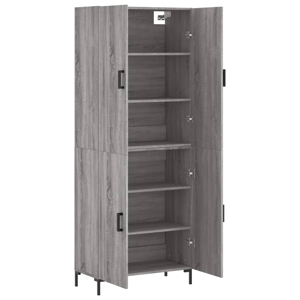 Buffet haut Sonoma gris 69,5x34x180 cm Bois d'ingénierie - XIOS