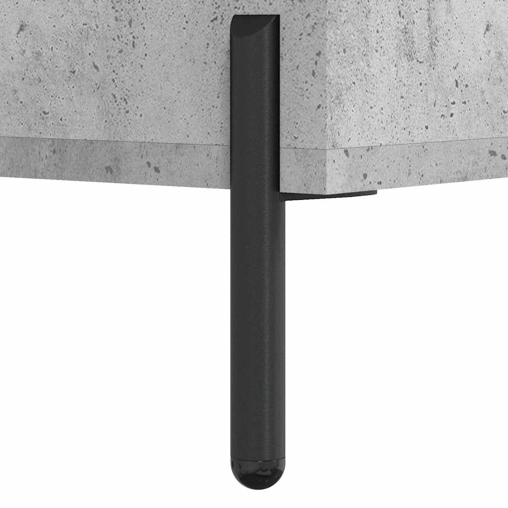Buffet haut Gris béton 69,5x34x180 cm Bois d'ingénierie - XIOS