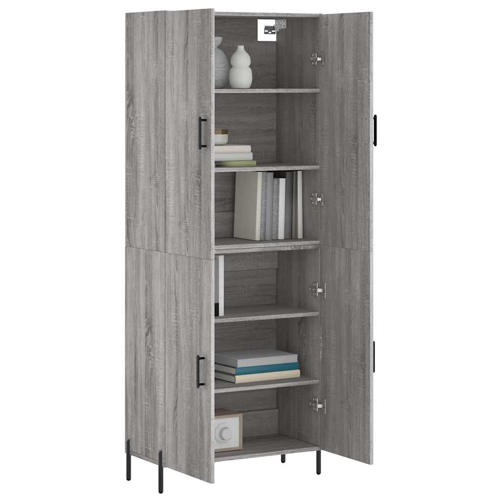 Buffet haut Sonoma gris 69,5x34x180 cm Bois d'ingénierie - XIOS