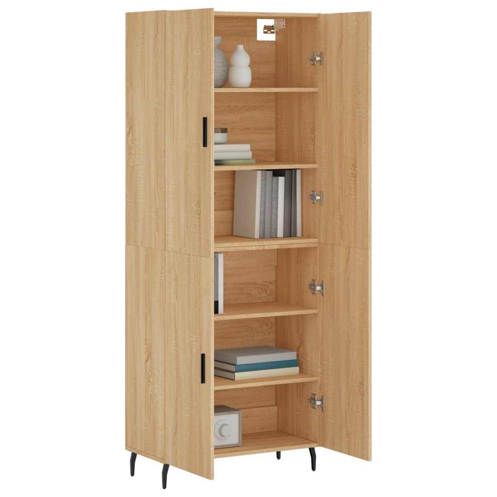 Buffet haut Chêne sonoma 69,5x34x180 cm Bois d'ingénierie - XIOS