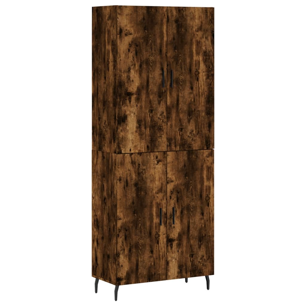 Buffet haut Chêne fumé 69,5x34x180 cm Bois d'ingénierie - XIOS
