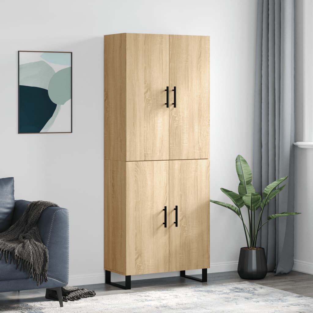 Buffet haut Chêne sonoma 69,5x34x180 cm Bois d'ingénierie - XIOS