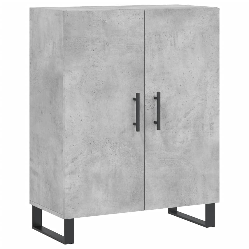 Buffet haut Gris béton 69,5x34x180 cm Bois d'ingénierie - XIOS