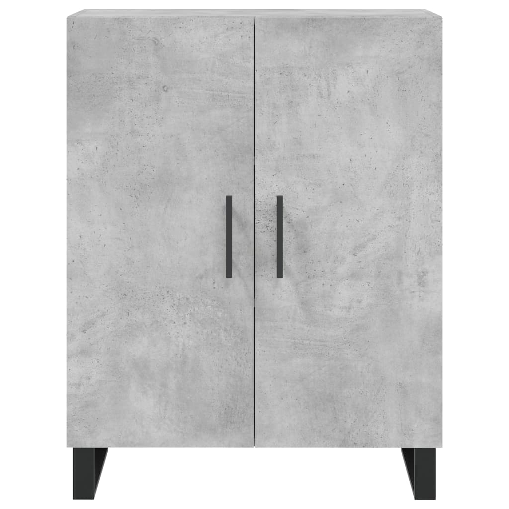 Buffet haut Gris béton 69,5x34x180 cm Bois d'ingénierie - XIOS