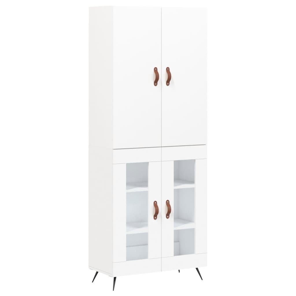Buffet haut Blanc 69,5x34x180 cm Bois d'ingénierie - XIOS