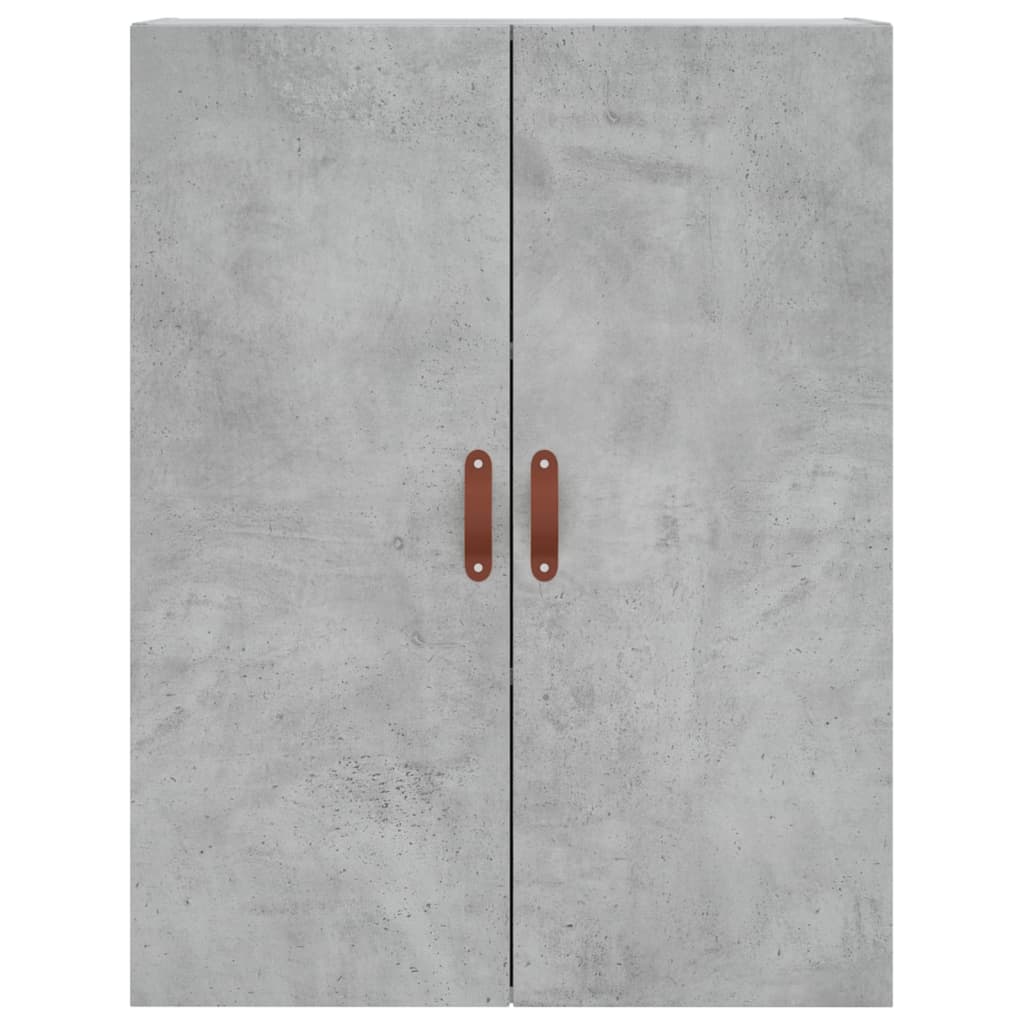 Buffet haut Gris béton 69,5x34x180 cm Bois d'ingénierie - XIOS