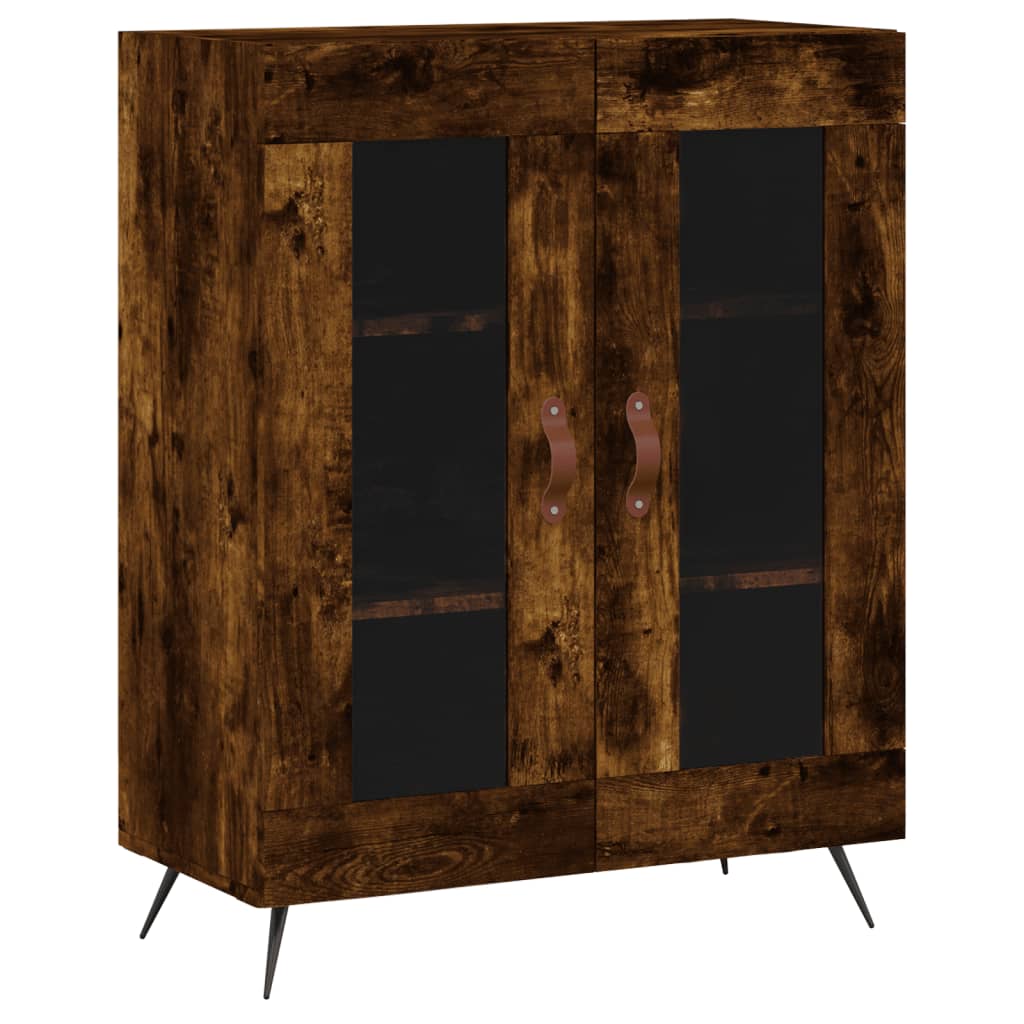 Buffet haut Chêne fumé 69,5x34x180 cm Bois d'ingénierie - XIOS