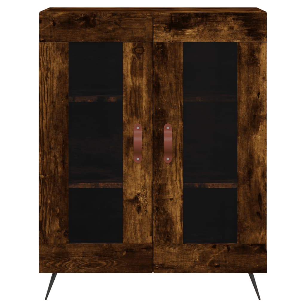 Buffet haut Chêne fumé 69,5x34x180 cm Bois d'ingénierie - XIOS