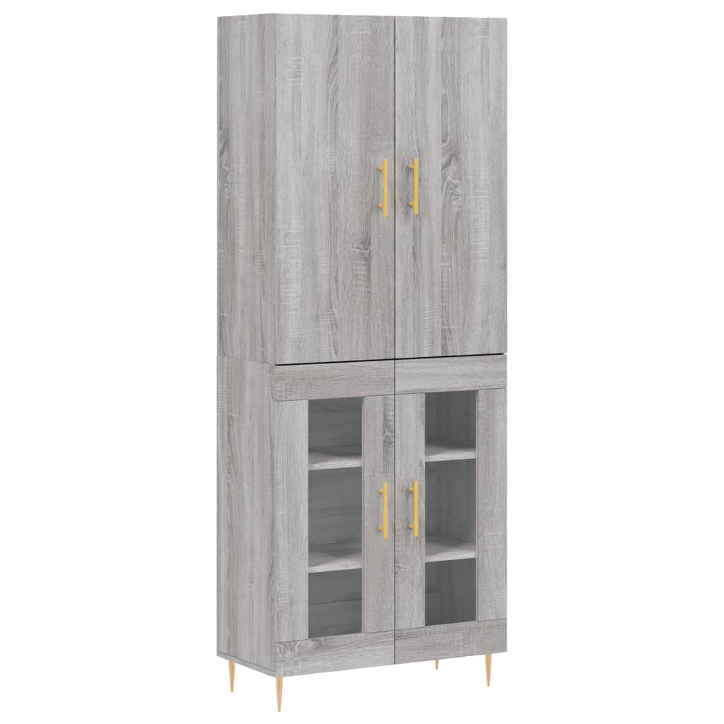Buffet haut Sonoma gris 69,5x34x180 cm Bois d'ingénierie - XIOS